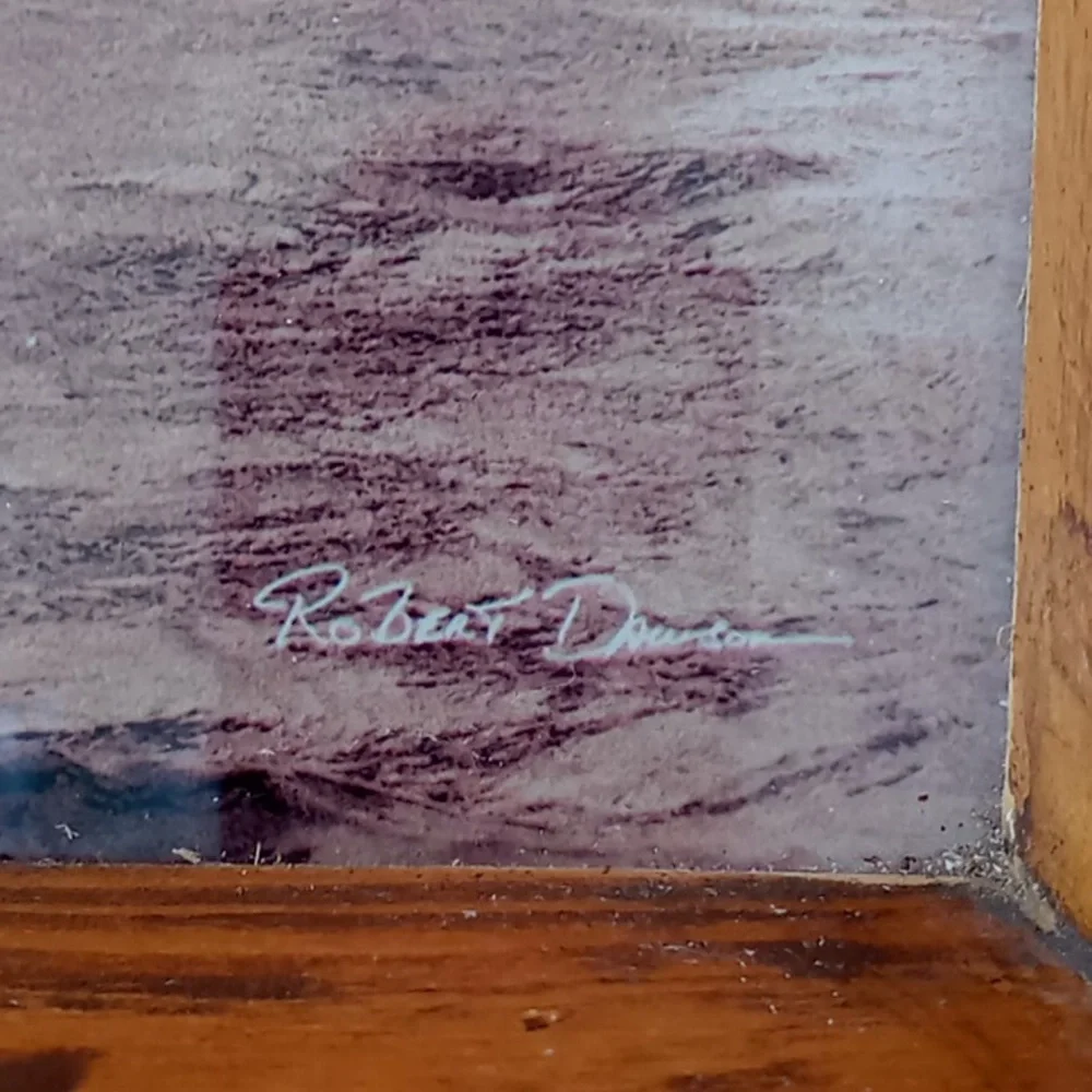 Rustic Western Wooden Serving Tray With Robert Dawson Photograph Of Wild Horses - Picture 2 of 9